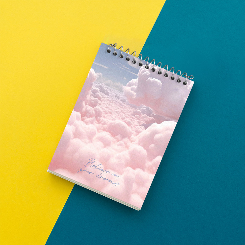 دفتر یادداشت 50 برگ خندالو طرح Believe In Your Dreams کد N2326