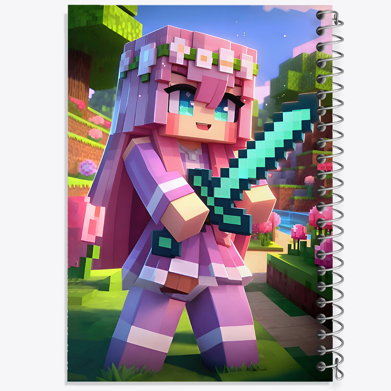 دفتر مشق 50 برگ خندالو طرح ماینکرافت (Minecraft) کد F8969