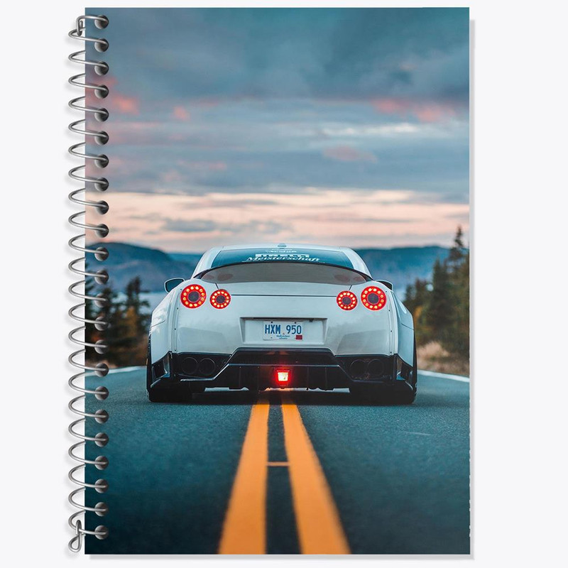 دفتر زبان 50 برگ خندالو مدل دو خط طرح ماشین اسپرت Sport Car کد 28735
