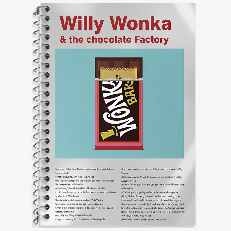 دفتر نت موسیقی 50 برگ خندالو طرح ویلی وانکا (Willy Wonka) کد F13815