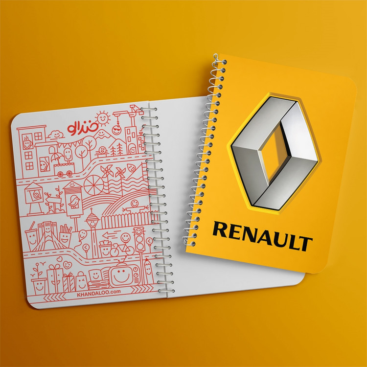 دفتر لیست خرید 50 برگ خندالو طرح رنو Renault کد 23419
