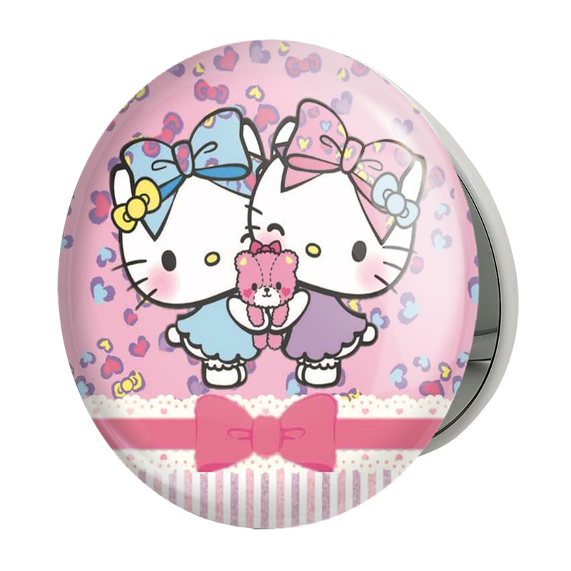 آینه جیبی خندالو طرح هلو کیتی Hello Kitty مدل تاشو کد 2486