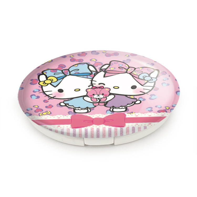 آینه جیبی خندالو طرح هلو کیتی Hello Kitty مدل تاشو کد 2486