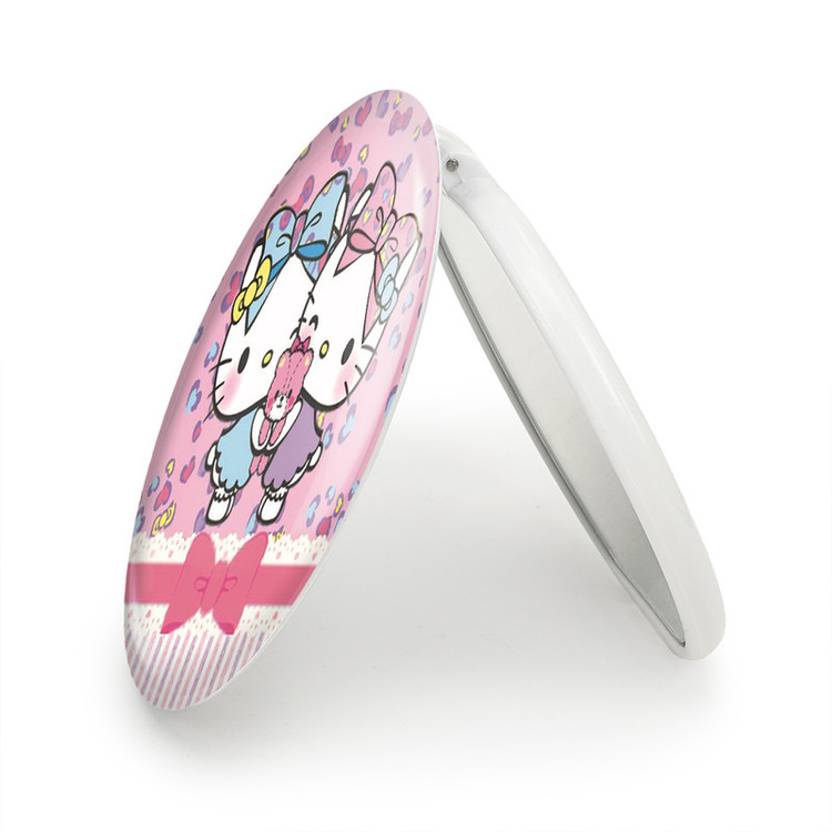 آینه جیبی خندالو طرح هلو کیتی Hello Kitty مدل تاشو کد 2486