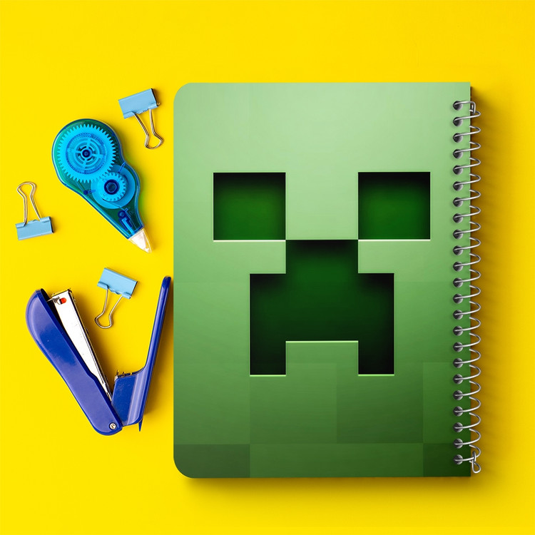 دفتر لیست خرید 50 برگ خندالو طرح بازی ماینکرافت Minecraft کد 23283