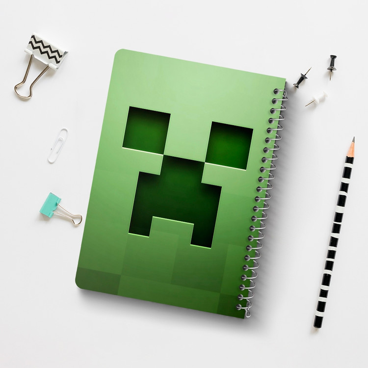 دفتر لیست خرید 50 برگ خندالو طرح بازی ماینکرافت Minecraft کد 23283
