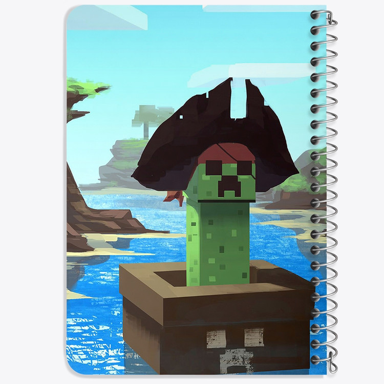 دفتر لیست خرید 50 برگ خندالو طرح بازی ماینکرافت Minecraft کد 23275