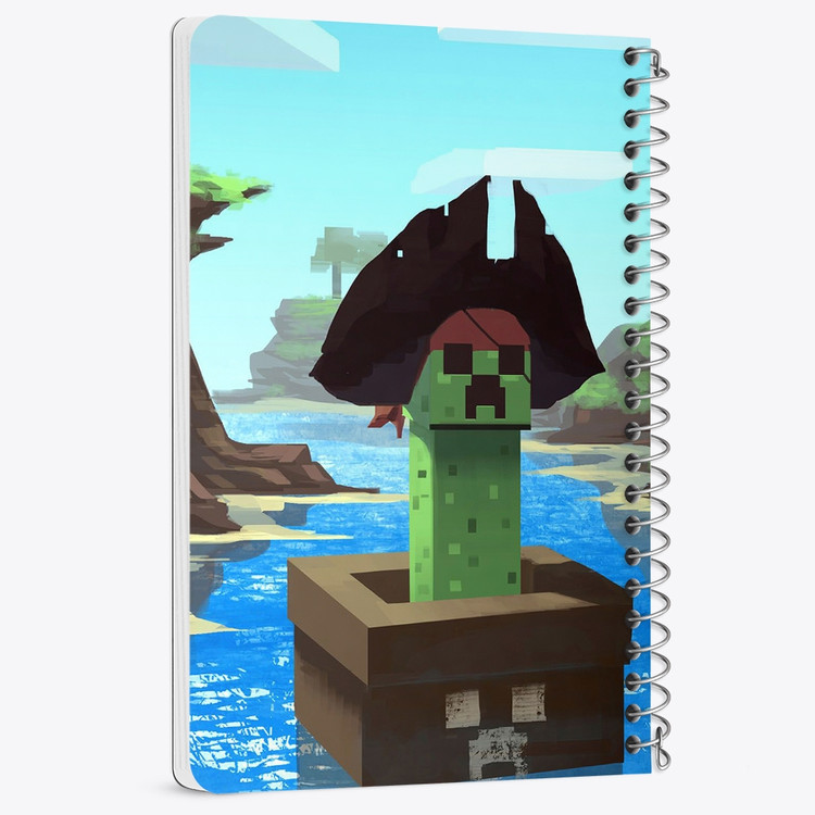 دفتر لیست خرید 50 برگ خندالو طرح بازی ماینکرافت Minecraft کد 23275
