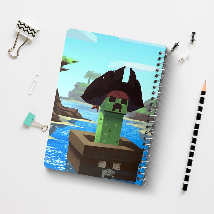 دفتر لیست خرید 50 برگ خندالو طرح بازی ماینکرافت Minecraft کد 23275