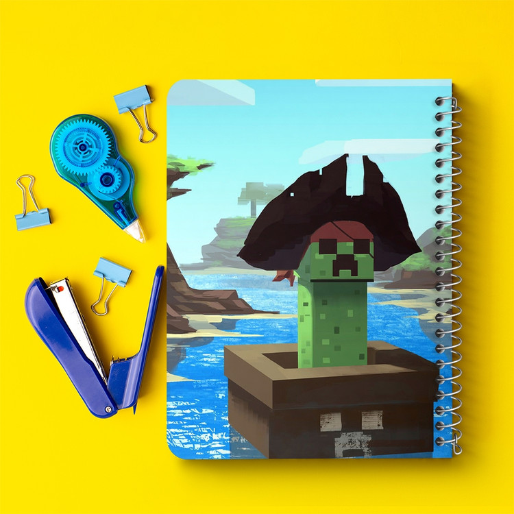دفتر لیست خرید 50 برگ خندالو طرح بازی ماینکرافت Minecraft کد 23275