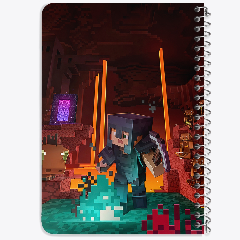دفتر لیست خرید 50 برگ خندالو طرح بازی ماینکرافت Minecraft کد 23274