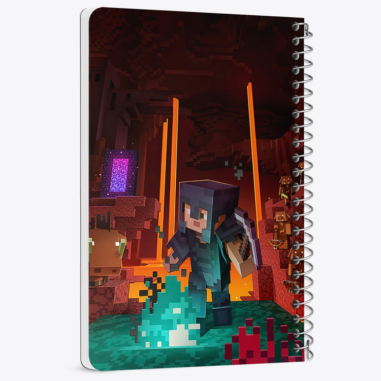 دفتر لیست خرید 50 برگ خندالو طرح بازی ماینکرافت Minecraft کد 23274