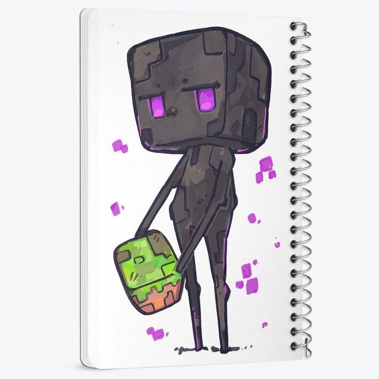 دفتر لیست خرید 50 برگ خندالو طرح بازی ماینکرافت Minecraft کد 23273
