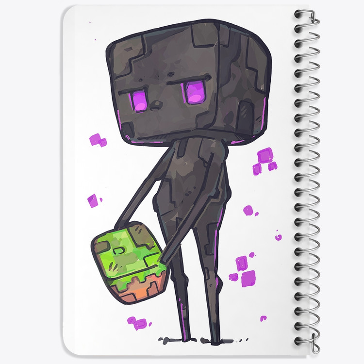 دفتر لیست خرید 50 برگ خندالو طرح بازی ماینکرافت Minecraft کد 23273