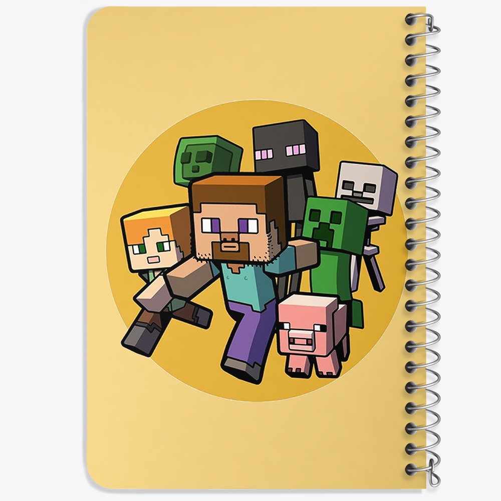 دفتر لیست خرید 50 برگ خندالو طرح بازی ماینکرافت Minecraft کد 23268