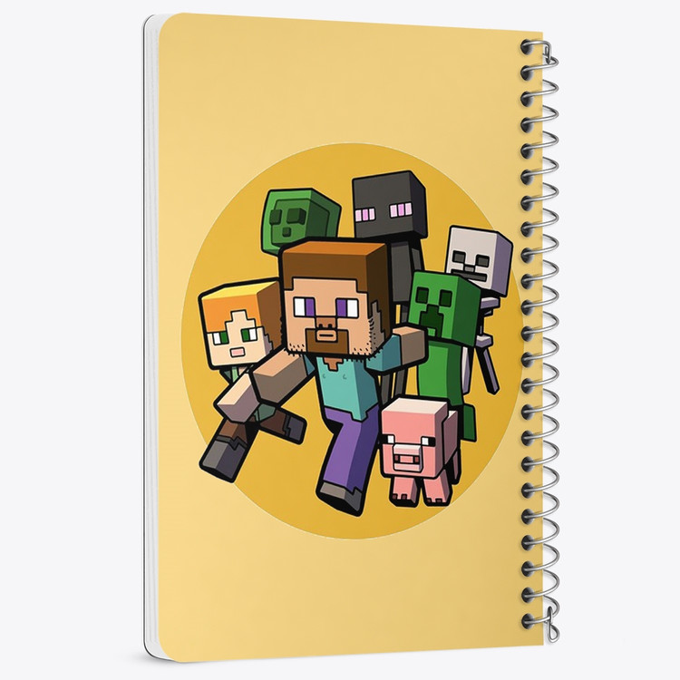 دفتر لیست خرید 50 برگ خندالو طرح بازی ماینکرافت Minecraft کد 23268