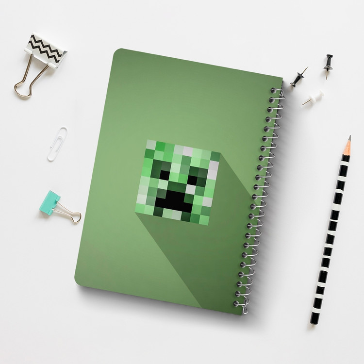 دفتر لیست خرید 50 برگ خندالو طرح بازی ماینکرافت Minecraft کد 23264