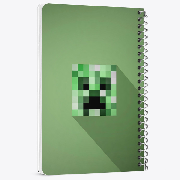 دفتر لیست خرید 50 برگ خندالو طرح بازی ماینکرافت Minecraft کد 23264