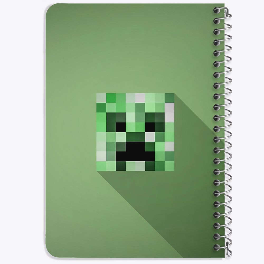 دفتر لیست خرید 50 برگ خندالو طرح بازی ماینکرافت Minecraft کد 23264