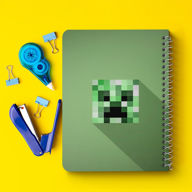 دفتر لیست خرید 50 برگ خندالو طرح بازی ماینکرافت Minecraft کد 23264