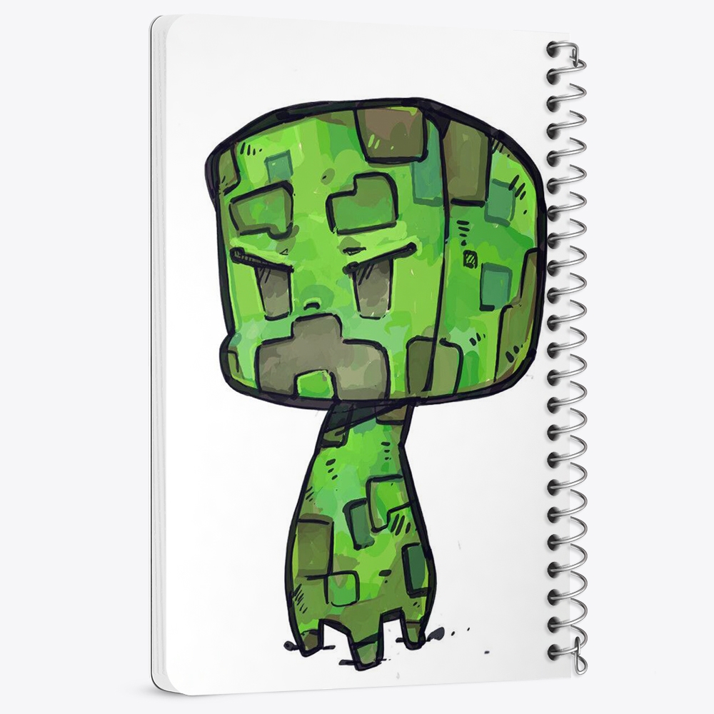 دفتر لیست خرید 50 برگ خندالو طرح بازی ماینکرافت Minecraft کد 23260