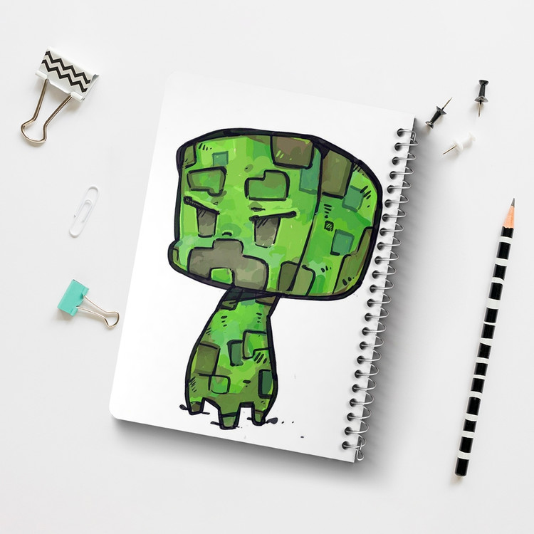 دفتر لیست خرید 50 برگ خندالو طرح بازی ماینکرافت Minecraft کد 23260
