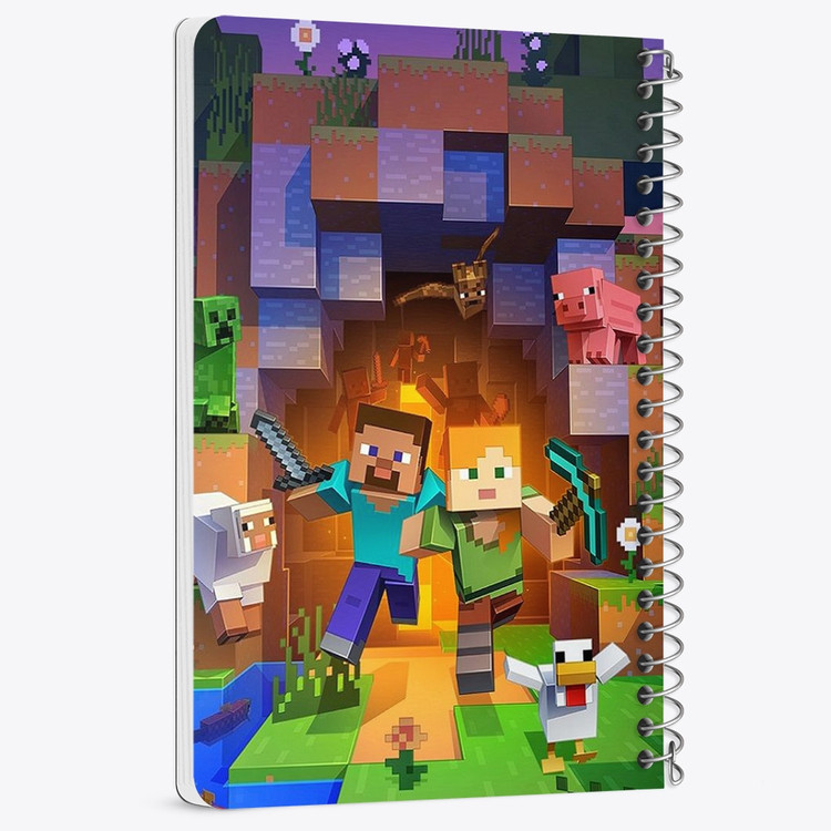 دفتر لیست خرید 50 برگ خندالو طرح بازی ماینکرافت Minecraft کد 23259