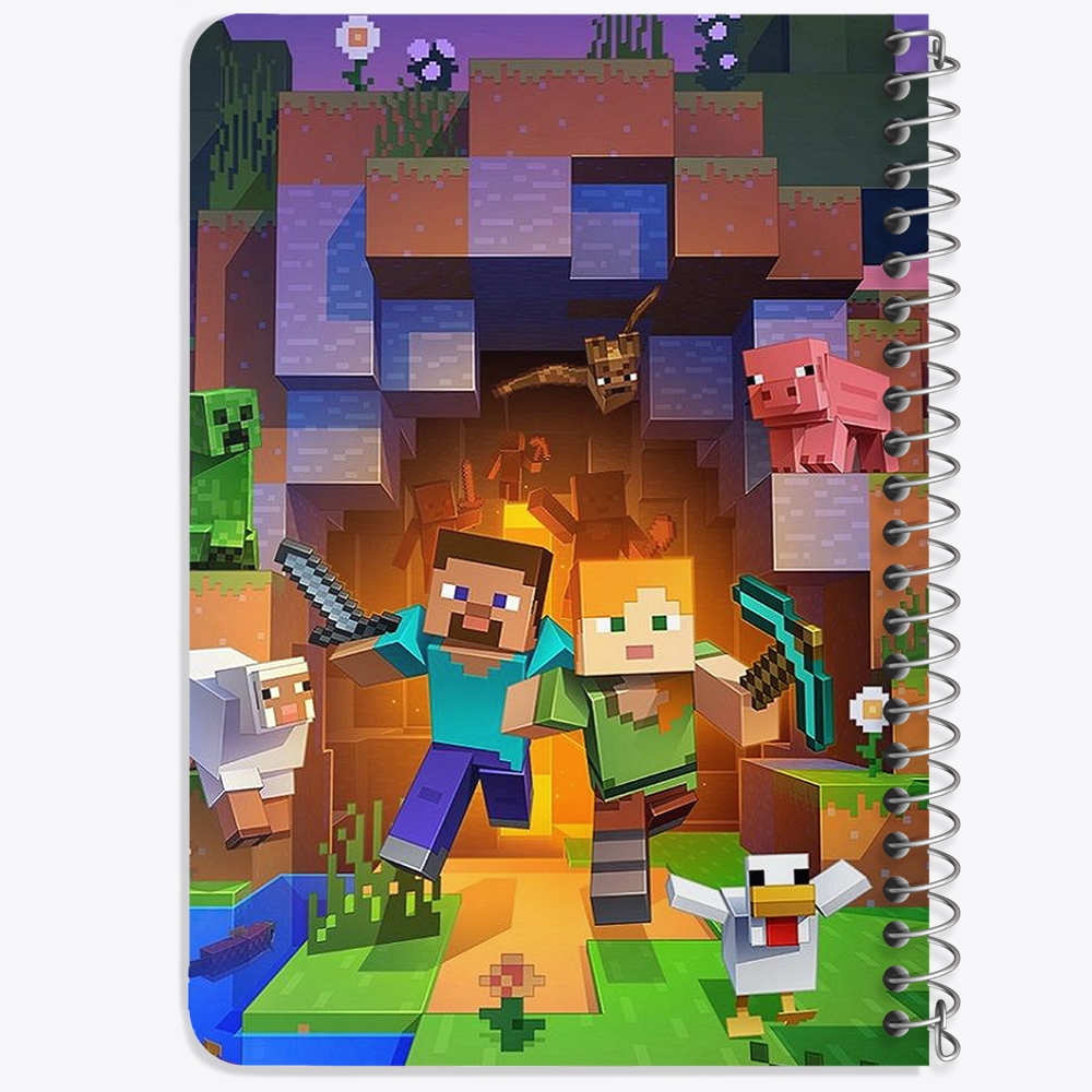 دفتر لیست خرید 50 برگ خندالو طرح بازی ماینکرافت Minecraft کد 23259