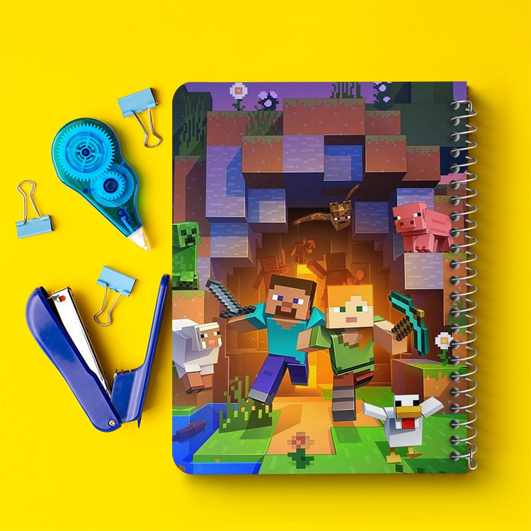 دفتر لیست خرید 50 برگ خندالو طرح بازی ماینکرافت Minecraft کد 23259