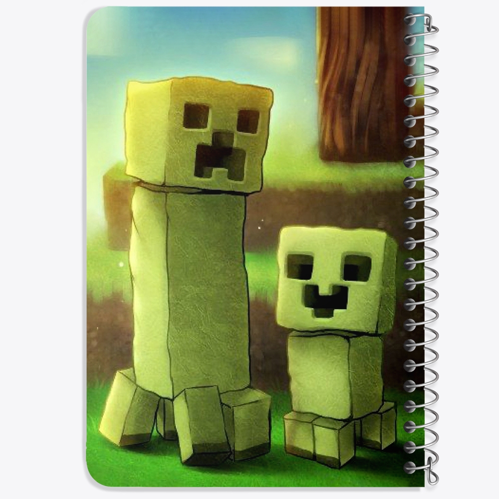 دفتر لیست خرید 50 برگ خندالو طرح بازی ماینکرافت Minecraft کد 23257