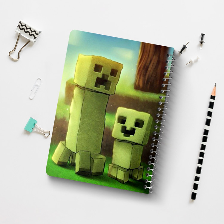دفتر لیست خرید 50 برگ خندالو طرح بازی ماینکرافت Minecraft کد 23257