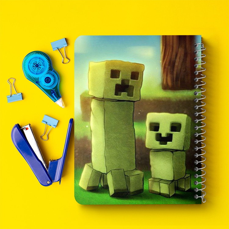 دفتر لیست خرید 50 برگ خندالو طرح بازی ماینکرافت Minecraft کد 23257