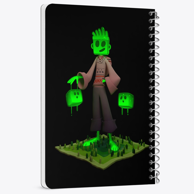 دفتر لیست خرید 50 برگ خندالو طرح بازی ماینکرافت Minecraft کد 23253