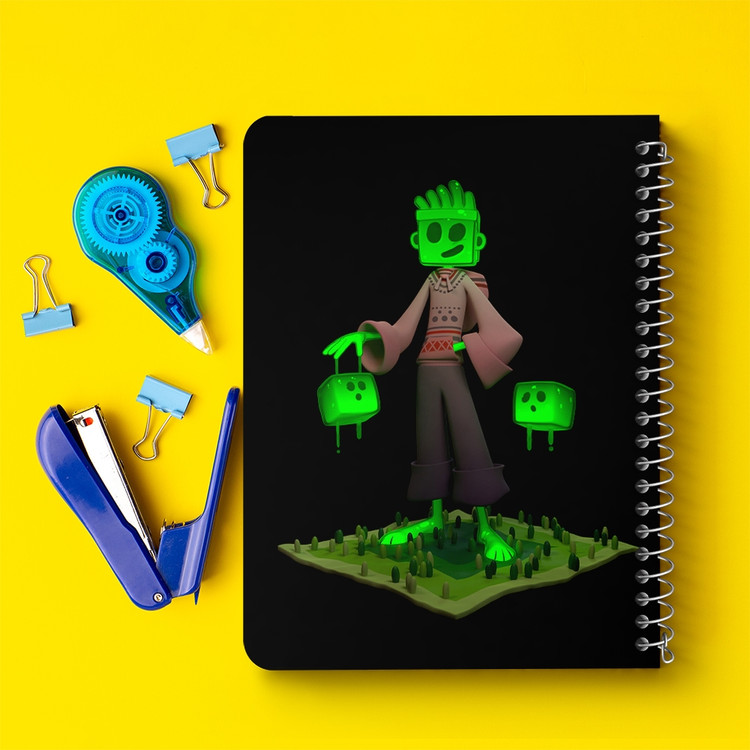 دفتر لیست خرید 50 برگ خندالو طرح بازی ماینکرافت Minecraft کد 23253