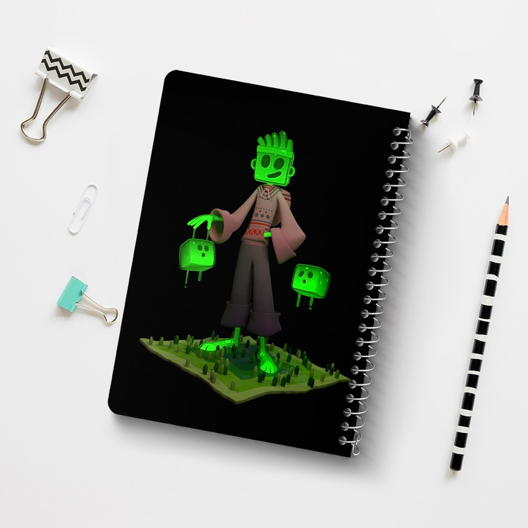 دفتر لیست خرید 50 برگ خندالو طرح بازی ماینکرافت Minecraft کد 23253