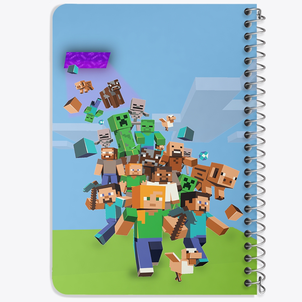دفتر لیست خرید 50 برگ خندالو طرح بازی ماینکرافت Minecraft کد 23252