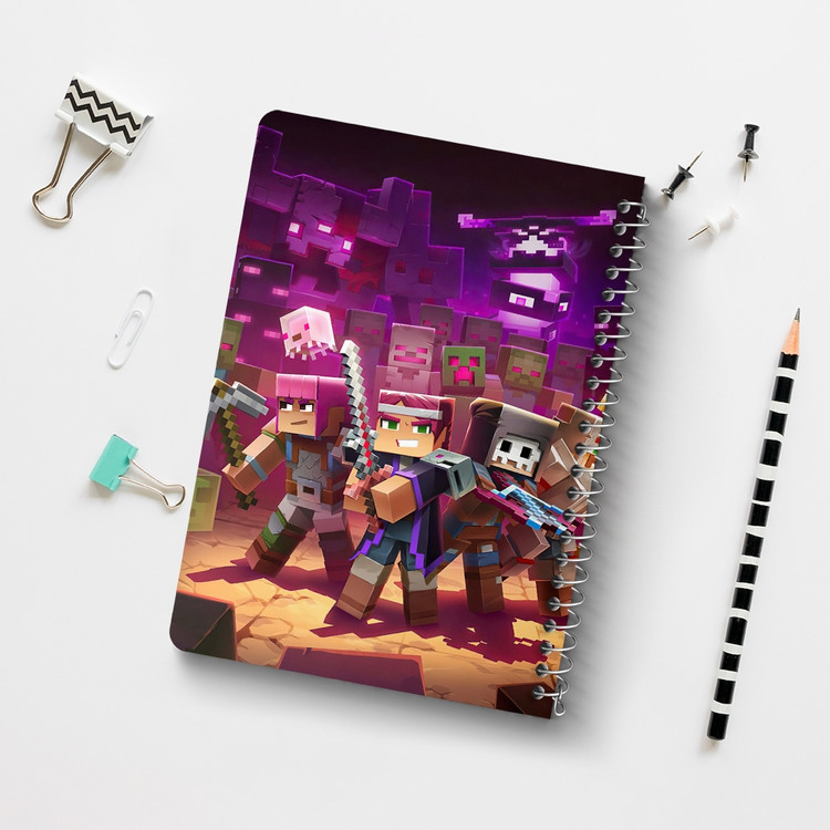 دفتر لیست خرید 50 برگ خندالو طرح بازی ماینکرافت Minecraft کد 23249