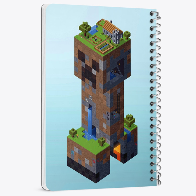 دفتر لیست خرید 50 برگ خندالو طرح بازی ماینکرافت Minecraft کد 23247