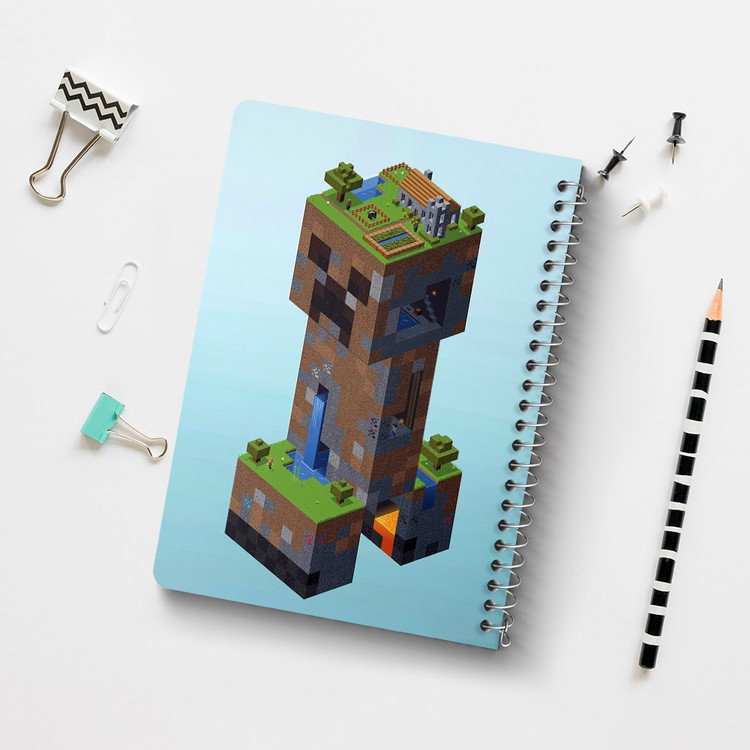 دفتر لیست خرید 50 برگ خندالو طرح بازی ماینکرافت Minecraft کد 23247