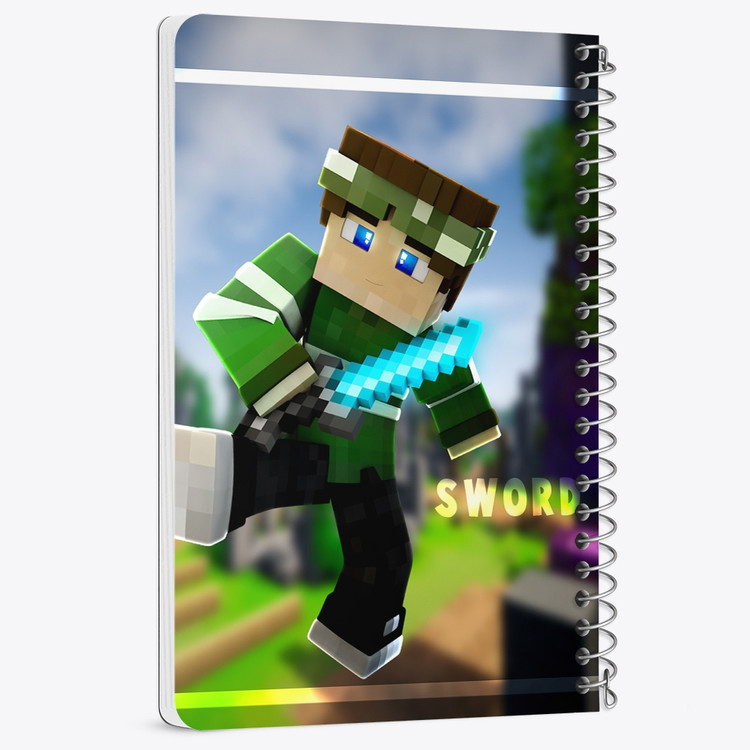 دفتر لیست خرید 50 برگ خندالو طرح بازی ماینکرافت Minecraft کد 23242
