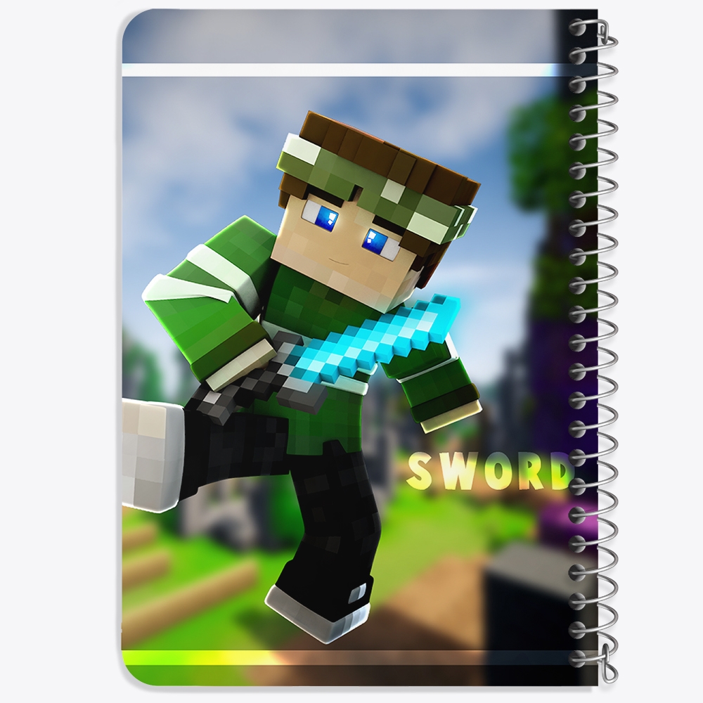 دفتر لیست خرید 50 برگ خندالو طرح بازی ماینکرافت Minecraft کد 23242