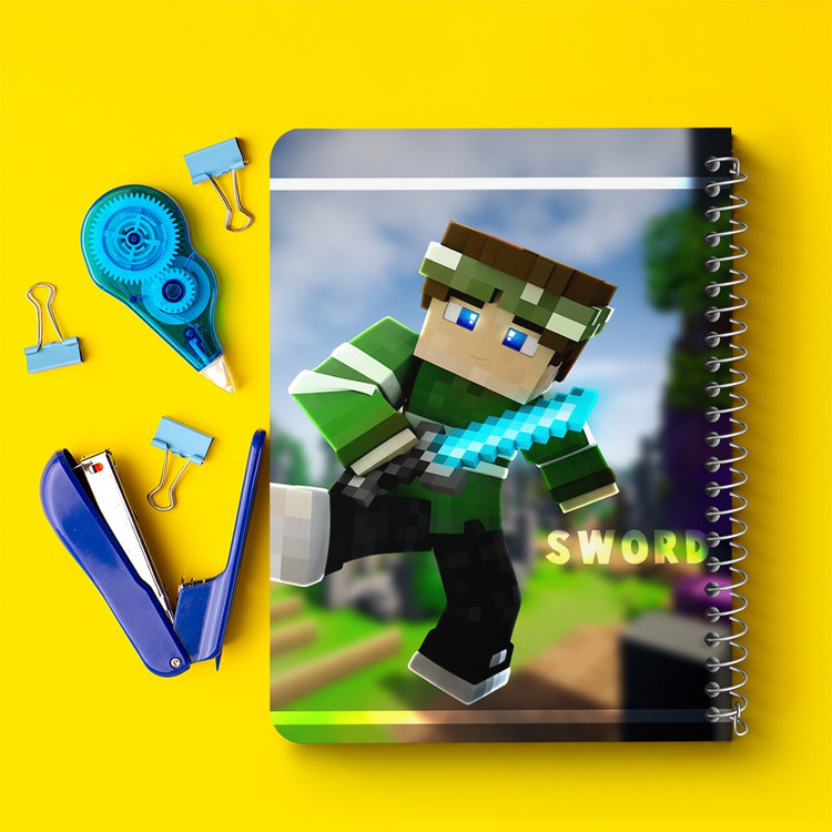 دفتر لیست خرید 50 برگ خندالو طرح بازی ماینکرافت Minecraft کد 23242