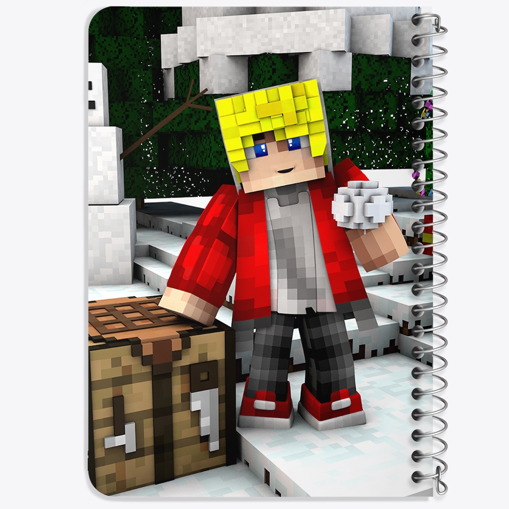 دفتر لیست خرید 50 برگ خندالو طرح بازی ماینکرافت Minecraft کد 23240