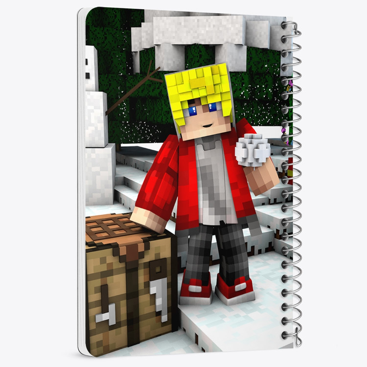 دفتر لیست خرید 50 برگ خندالو طرح بازی ماینکرافت Minecraft کد 23240