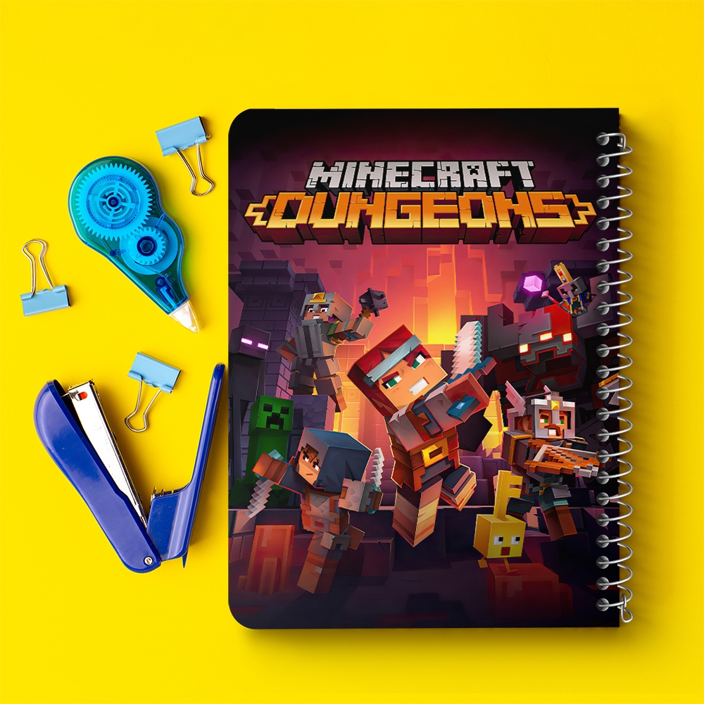 دفتر لیست خرید 50 برگ خندالو طرح بازی ماینکرافت Minecraft کد 23239