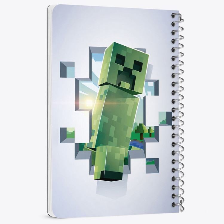 دفتر لیست خرید 50 برگ خندالو طرح بازی ماینکرافت Minecraft کد 23238