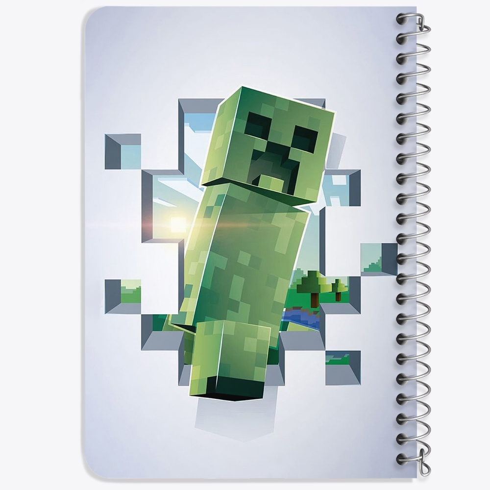 دفتر لیست خرید 50 برگ خندالو طرح بازی ماینکرافت Minecraft کد 23238