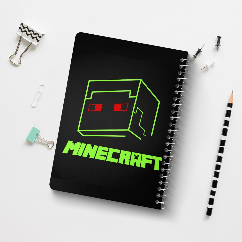 دفتر لیست خرید 50 برگ خندالو طرح بازی ماینکرافت Minecraft کد 23236