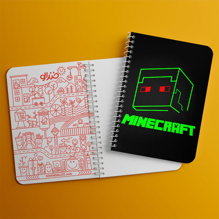 دفتر لیست خرید 50 برگ خندالو طرح بازی ماینکرافت Minecraft کد 23236