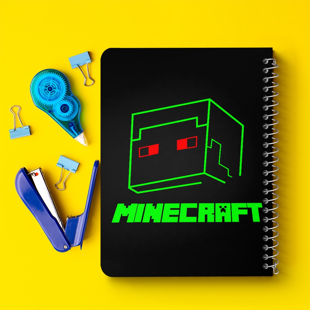دفتر لیست خرید 50 برگ خندالو طرح بازی ماینکرافت Minecraft کد 23236